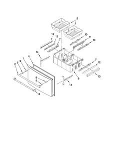 Freezer Door Parts Diagram and Parts List for JFI2089AES3  Jenn-Air Refrigerator