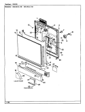 DOOR Diagram and Parts List for NDU5CA-40  Norge Dishwasher