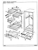 SHELVES & ACCESSORIES Diagram and Parts List for CT19X7W  Crosley Refrigerator