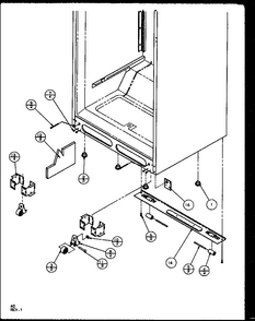 Cabinet Bottom Diagram and Parts List for TG18RBL-P1158302WL  Amana Refrigerator