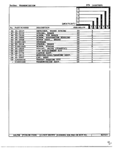 Transmission Page 3 Diagram and Parts List for LNC6753A71  Admiral Washer