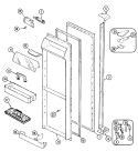 FRESH FOOD DOOR Diagram and Parts List for JRSDE228A  Jenn-Air Refrigerator