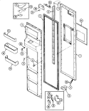 Part Location Diagram of 70305-18 Whirlpool NLAHANDLE ALM