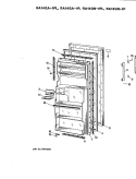 DOORS Diagram and Parts List for RA14GN-1P  Magic Chef Refrigerator