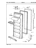 FRESH FOOD DOOR Diagram and Parts List for RC20HN-2A 9S05A Amana Refrigerator