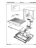 FREEZER COMPARTMENT Diagram and Parts List for RB17HA1AF 9B51A Magic Chef Refrigerator