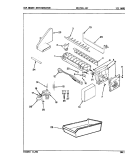 ICE MAKER Diagram and Parts List for RB17HA1AF 9B51A Magic Chef Refrigerator