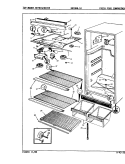 FRESH FOOD COMPARTMENT Diagram and Parts List for RB19HN-1A 9B55A Magic Chef Refrigerator