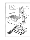 FREEZER COMPARTMENT Diagram and Parts List for RB19HN-1A 9B55A Magic Chef Refrigerator