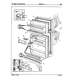 DOORS Diagram and Parts List for RB19HN-1A 9B55A Magic Chef Refrigerator