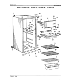 SHELVES & ACCESSORIES Diagram and Parts List for RA14HA-1M  Magic Chef Refrigerator