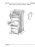 DOORS Diagram and Parts List for RA14HA-1M  Magic Chef Refrigerator