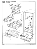 SHELVES & ACCESSORIES Diagram and Parts List for CNT19V8IMH CC55A Crosley Refrigerator