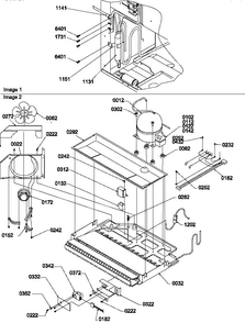 Machine Compartment Assembly Diagram and Parts List for BX22S5E-P1196704WE  Amana Refrigerator
