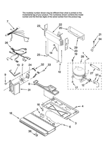 Unit Parts Diagram and Parts List for JFC2070KRS12  Jenn-Air Refrigerator