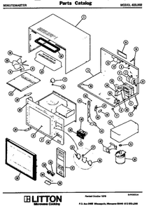 Page 1 Diagram and Parts List for 403002  Maytag Microwave