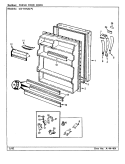 FRESH FOOD DOOR Diagram and Parts List for CNT19V6A CC51A Crosley Refrigerator