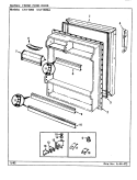 FRESH FOOD DOOR Diagram and Parts List for CNT15W3A CC13B Crosley Refrigerator