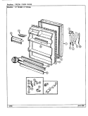 FRESH FOOD DOOR Diagram and Parts List for CT19X6A DE67A Crosley Refrigerator