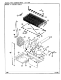 UNIT COMPARTMENT & SYSTEM Diagram and Parts List for CT19X7W DE64A Crosley Refrigerator