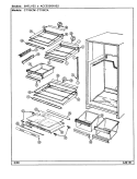 SHELVES & ACCESSORIES Diagram and Parts List for CT19X7W DE64A Crosley Refrigerator