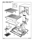 FREEZER COMPARTMENT Diagram and Parts List for CT19X7W DE64A Crosley Refrigerator