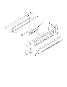 Control Panel Parts Diagram and Parts List for MGR6751BDW19  Maytag Range