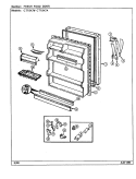 FRESH FOOD DOOR Diagram and Parts List for CT19X7A DE65A Crosley Refrigerator