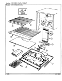 FREEZER COMPARTMENT Diagram and Parts List for CT17X7W DC37A Crosley Refrigerator