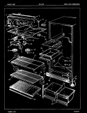 FRESH FOOD COMPARTMENT Diagram and Parts List for CNT17M5A 5D73B Crosley Refrigerator