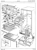 FRESH FOOD COMPARTMENT Diagram and Parts List for CNT19L8A 5A45B Crosley Refrigerator