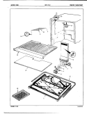 FREEZER COMPARTMENT Diagram and Parts List for CNT17L5VA 5A43B Crosley Refrigerator