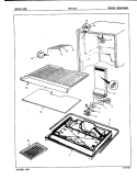 FREEZER COMPARTMENT Diagram and Parts List for CNT19L6V 5A44B Crosley Refrigerator