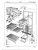 FRESH FOOD COMPARTMENT Diagram and Parts List for CNT21LEVA 7C27A Crosley Refrigerator