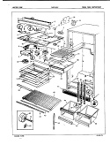 FRESH FOOD COMPARTMENT Diagram and Parts List for CNT19LEV 5E52A Crosley Refrigerator