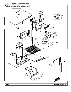 Freezer Compartment Diagram and Parts List for RC22LN-3AW CS32A Magic Chef Refrigerator