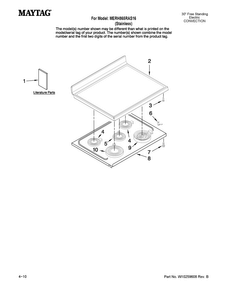 Part Location Diagram of 7406P457-60 Whirlpool ELMNT-SURF