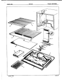 FREEZER COMPARTMENT Diagram and Parts List for CNT19LEV 5E52A Crosley Refrigerator