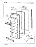 FRESH FOOD DOOR Diagram and Parts List for CNS22M6 5M63B Crosley Refrigerator