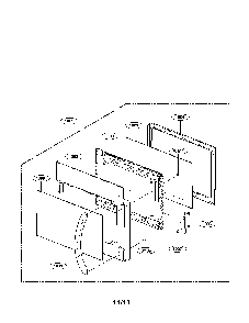 Door Parts Diagram and Parts List for 72185039011  Kenmore Microwave Oven Combo