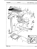 UNIT COMPARTMENT & SYSTEM Diagram and Parts List for CNT17C7 7C28A Crosley Refrigerator