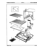 FREEZER COMPARTMENT Diagram and Parts List for CNT17T5A 8A14A Crosley Refrigerator
