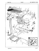 UNIT COMPARTMENT & SYSTEM Diagram and Parts List for CNTI22C9 7B10A Admiral Refrigerator