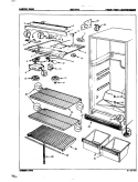 FRESH FOOD COMPARTMENT Diagram and Parts List for CNT15R5A 7A73A Crosley Refrigerator