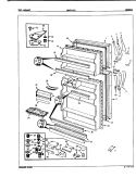 DOORS Diagram and Parts List for CNT17C7A 7A75A Crosley Refrigerator