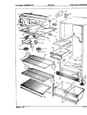 FRESH FOOD COMPARTMENT Diagram and Parts List for CNT15TX6A 8D12A Crosley Refrigerator
