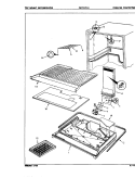 FREEZER COMPARTMENT Diagram and Parts List for CNT15TX6H 8D12A Crosley Refrigerator