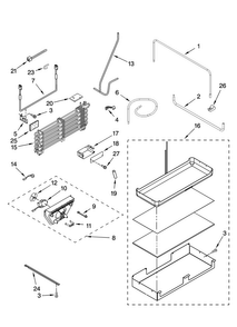 Lower Unit And Tube Parts Diagram and Parts List for JF42SEFXDB01  Jenn-Air Refrigerator