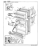 DOORS Diagram and Parts List for CNT17W4A BC33A Crosley Refrigerator