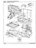 FRESH FOOD COMPARTMENT Diagram and Parts List for CNT19W7A BC56A Crosley Refrigerator